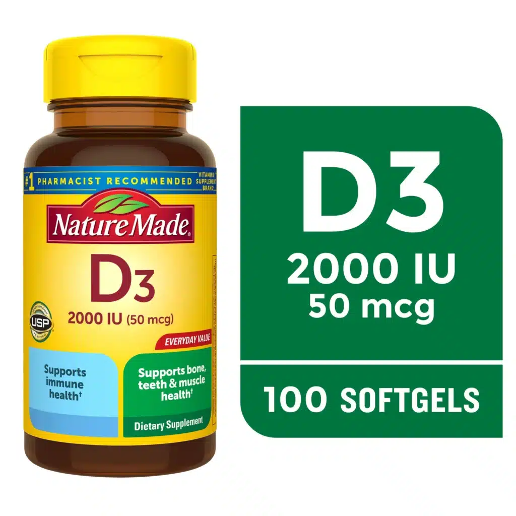 Bone Health Supplements Nature Made Vitamin D3 2000 IU (50 mcg) The Sunshine in a Capsule 