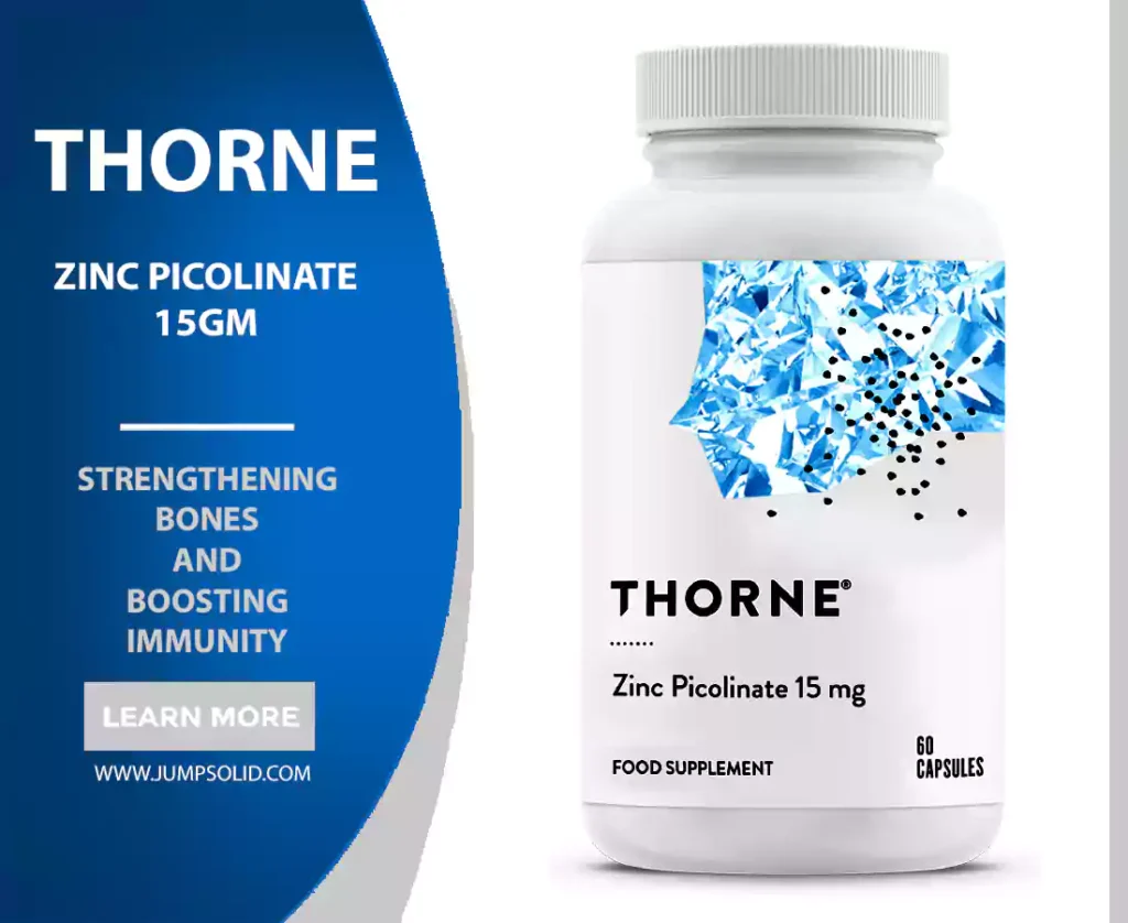 Thorne Zinc Picolinate 15mg Strengthening Bones and Boosting Immunity